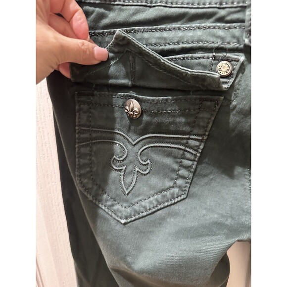 Rock Revival Women's JEN SKINNY Jeans Size 28 Measured 28x33 Green - Picture 12 of 14